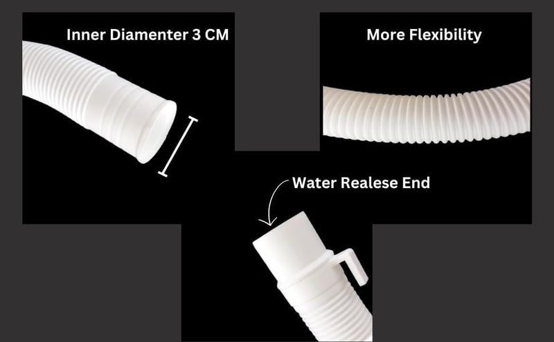 HOSEMART 1.5 MTR Washing Machine Drain Hose Universal Duct Outlet Pipe, Corrugated Extension Pipe for Semi and Fully Automatic Machines (1.5 Meter Pack of 1) - Image 2