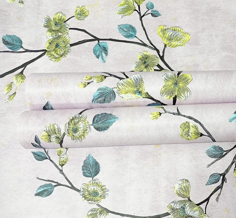 Elton Brezzy Spring Leaves Pink (45 x 500 cms) - Image 1