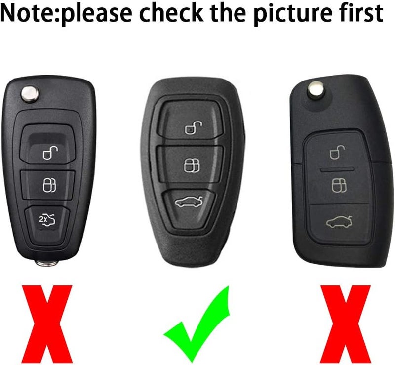 Carrfan Carbon Fiber Remote Key Fob Case Shell Cover for Ford Models - Image 2