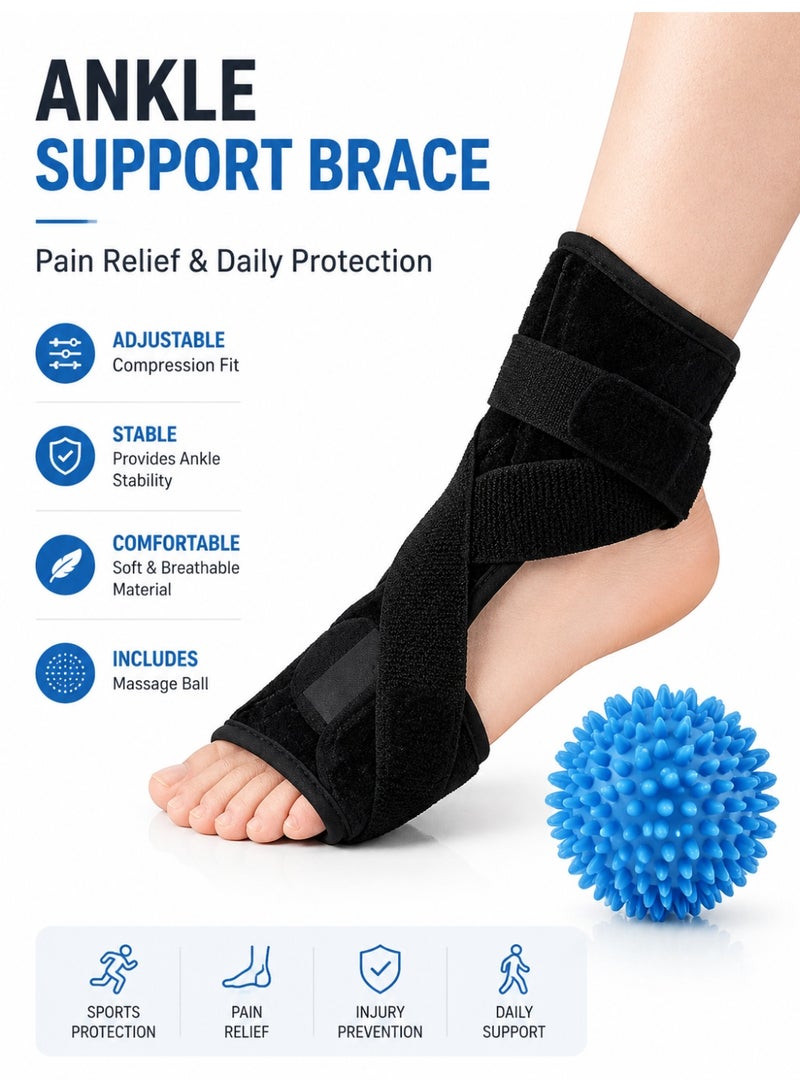 IKBEN Plantar Fasciitis Night Splint Foot Drop Orthotic Brace Adjustable Elastic Dorsal Splint Effective Relief from Plantar Fasciitis Pain Heel Arch Foot Pain - Image 1