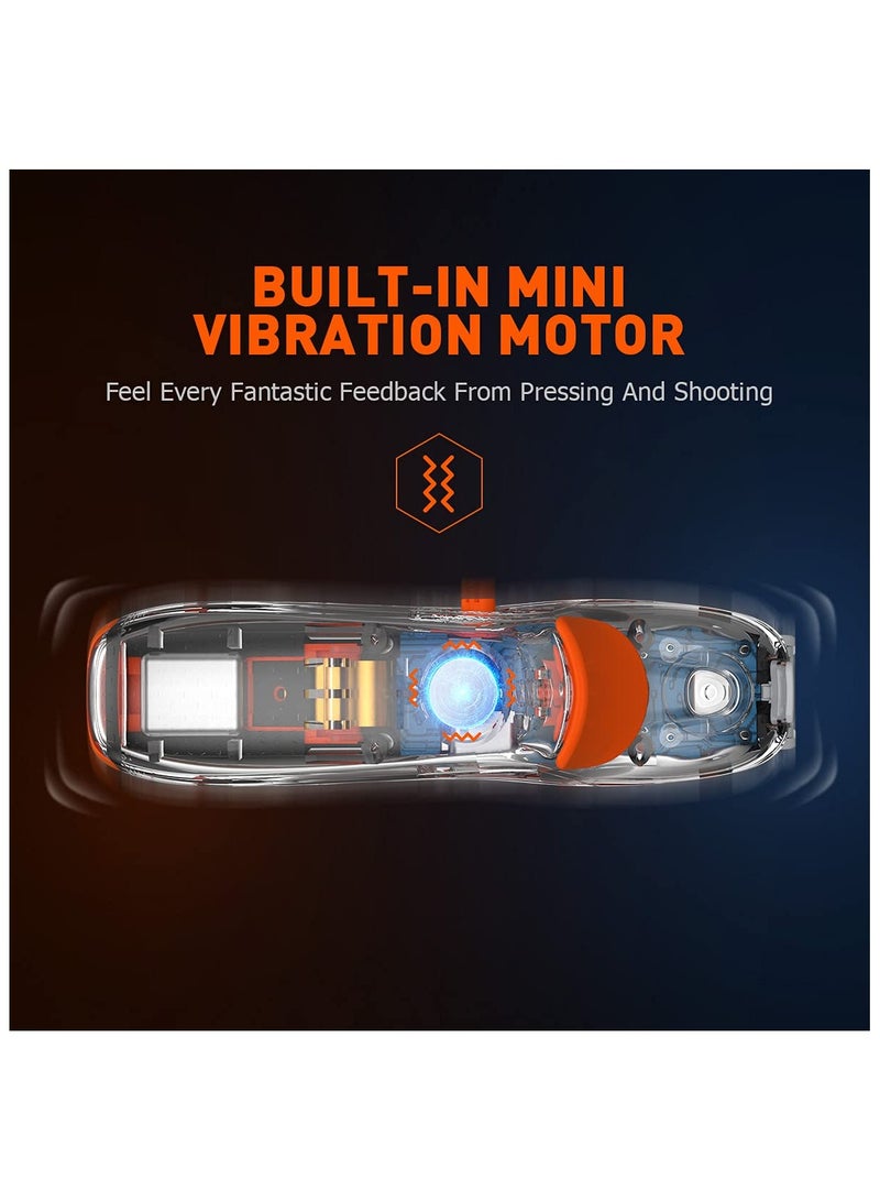 بيج بيج وين أزرار تشغيل الألعاب المحمولة  M1، وحدات تحكم الألعاب المحمولة، التوصيل والتشغيل للهواتف التي تعمل بنظام iOS وAndroid مقاس 4.7-6.5 بوصة، مشغل ألعاب PUBG/Fortnite/COD، عصا تحكم بيضاء، لوحة ألعاب مع اهتزاز (M1-1 قطعة) - Image 4