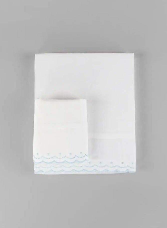 Bumble & Bird Bumble & Bird - Plumeti Baby Bedding Set For Moses Basket - 3pcs - Blue  - Image 4