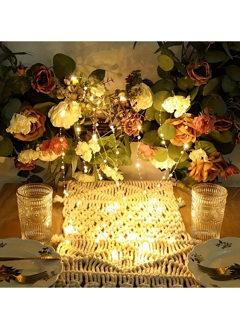 Goolsky 1pc Pearl Decorative String Lights, Warm White 20LED, Battery Operated (Batteries Not Included), Plastic Shade, Copper Wire Lights for Bedroom, Wedding, Proposal Decor, ≤36V  - Image 3
