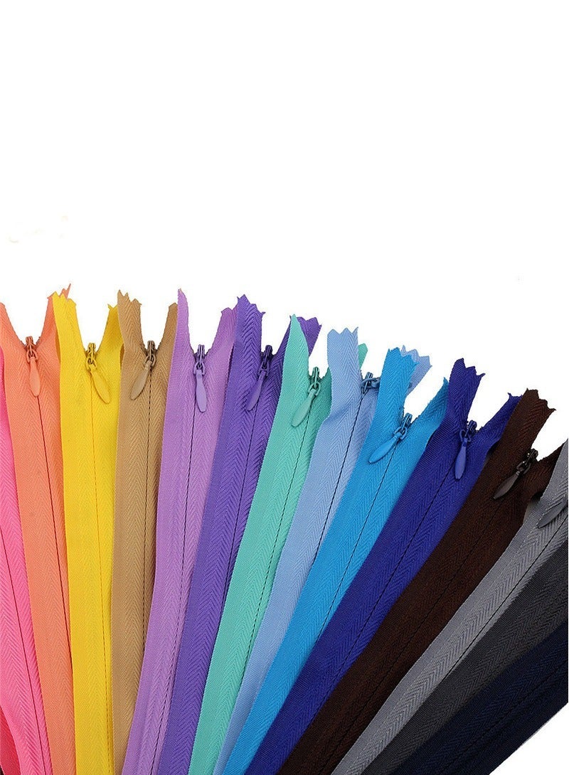 Abrar 25 Pcs Assorted Color 50 CM Length Invisible Zippers for Fashionable and Functional Sewing - Image 3