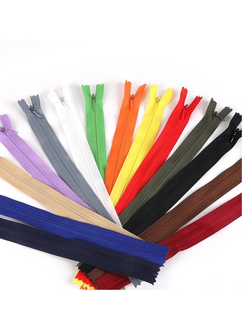 Abrar 25 Pcs Assorted Color 50 CM Length Invisible Zippers for Fashionable and Functional Sewing - Image 2