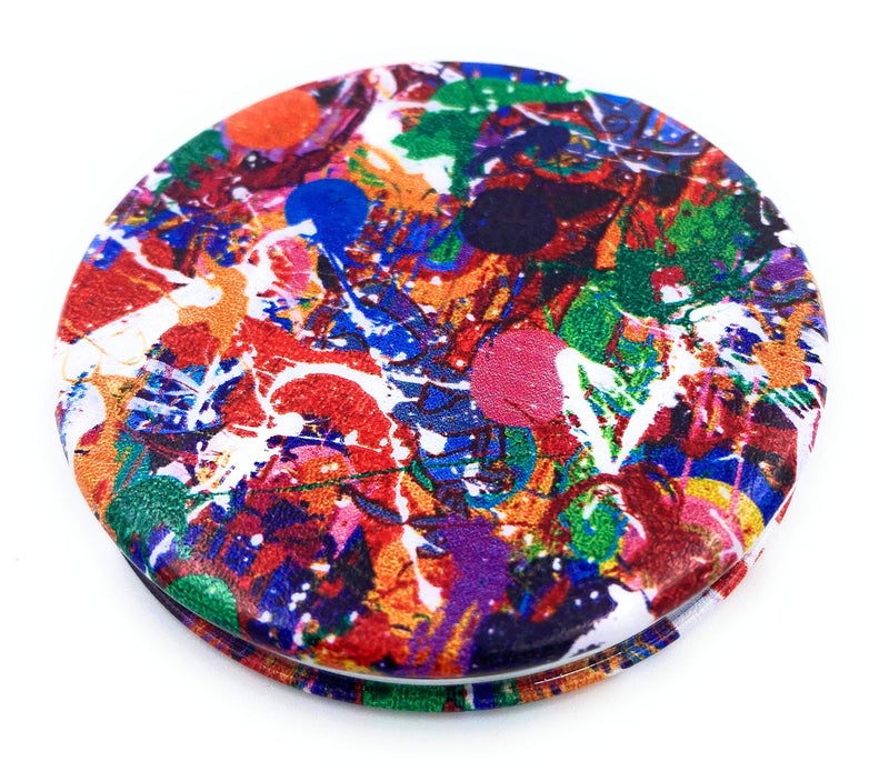 Aeisage Handheld Mirror Compact Bulk Compact Mirrors for Purses Foldable Set for Lipsticks Pocket Size Hand Mirror Folding Art Gift for Mom - Image 1