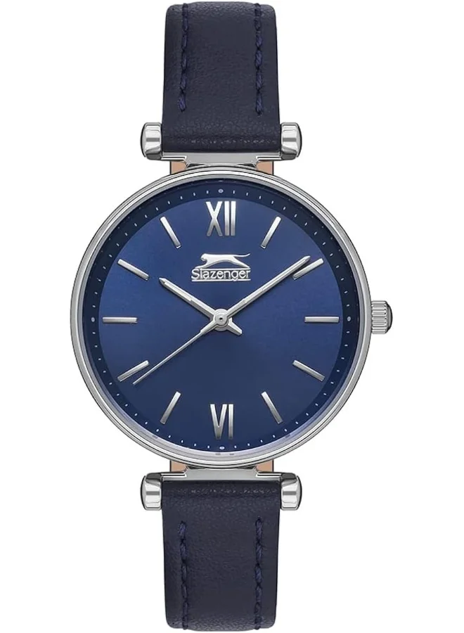 سلازنجر Women'S Quartz Movement Watch, Analog Display And Leather Strap