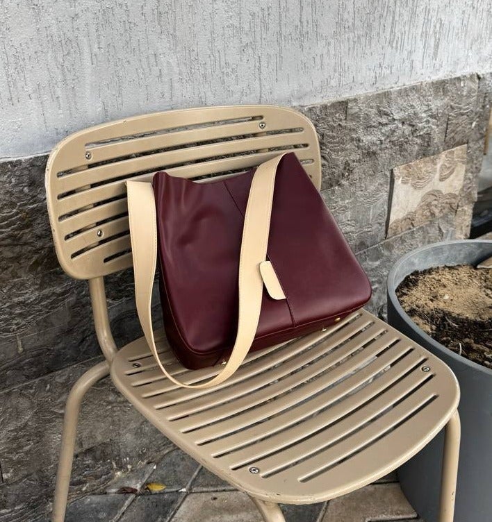 شنطة كروس نسائية من الجلد الصناعي الأنيق - نبيتي - Image 3