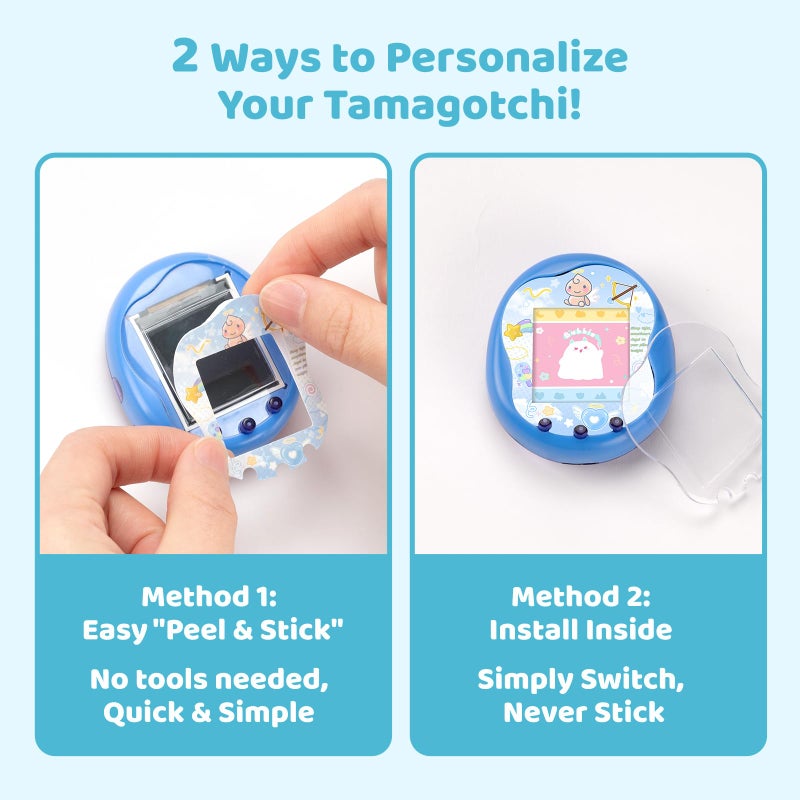 BUBBLELOGUS Angel Wing Protective Case for Tamagotchi Uni, Soft TPU Silicone Cover with Faceplate & Star Dust Plug, Anti-Scratch & Waterproof (Blue) - Image 4