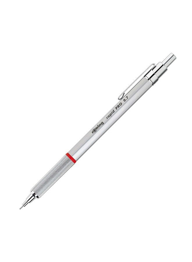 Rotring Rapid Pro Mechanical Pencil HB 0.7 mm Lead Propelling Pencil Reduced Lead Breakage Silver Chrome Full-Metal Barrel - Image 1