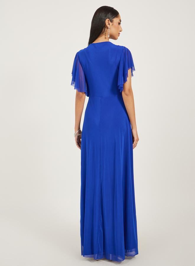 ستايلي فستان ماكسي بأكمام واسعة مزينة - Image 5