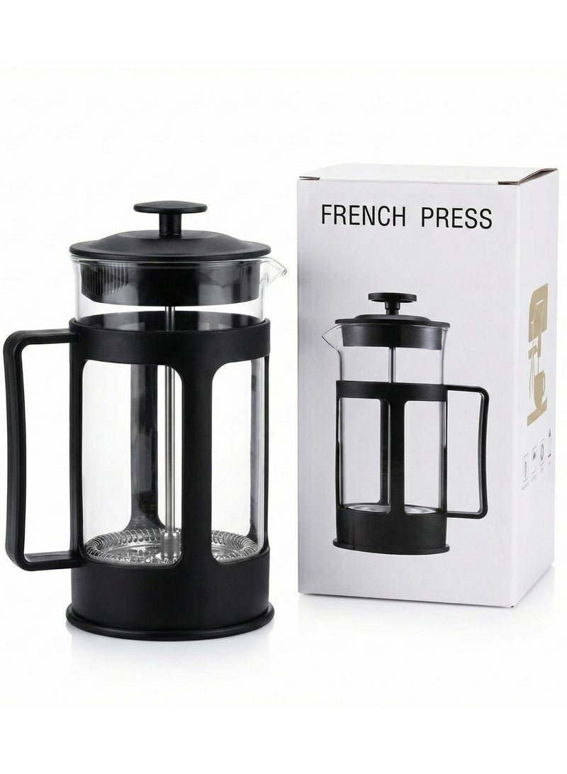 Doppio French Press Coffee Maker – 600ml Heat-Resistant Glass Brewer