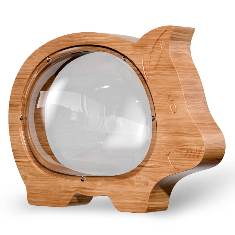 Wooden Clear Piggy Bank for Boys Girls Kids Large Unbreakable Wood Money Bank Cute Coin Bank Creative Saving Bank for Christmas Birthday Gift Baby Shower