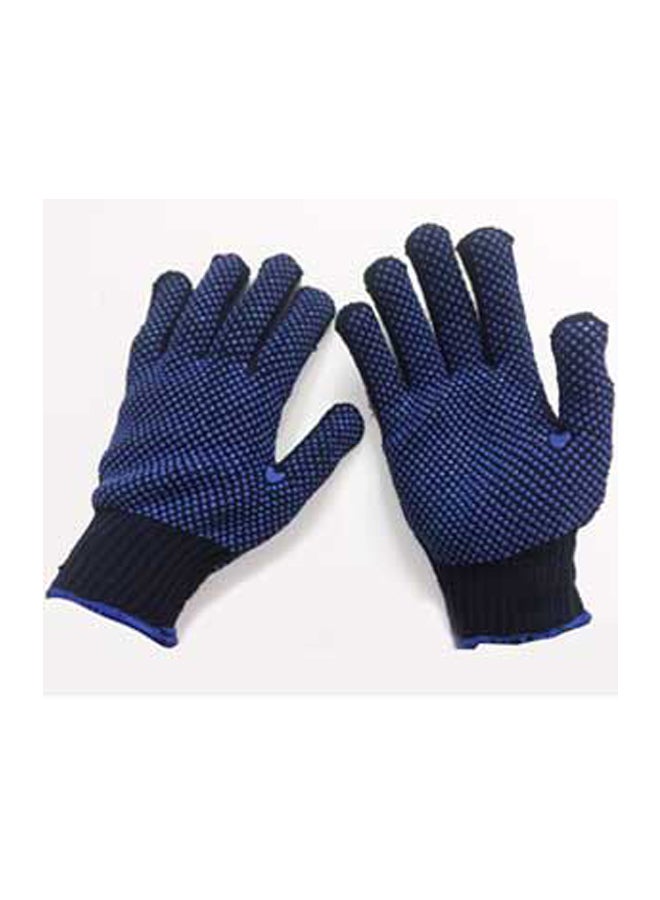 Double Sided Dotted Gloves Blue/Black 20x14centimeter Blue/Black 20x14cm - Image 2