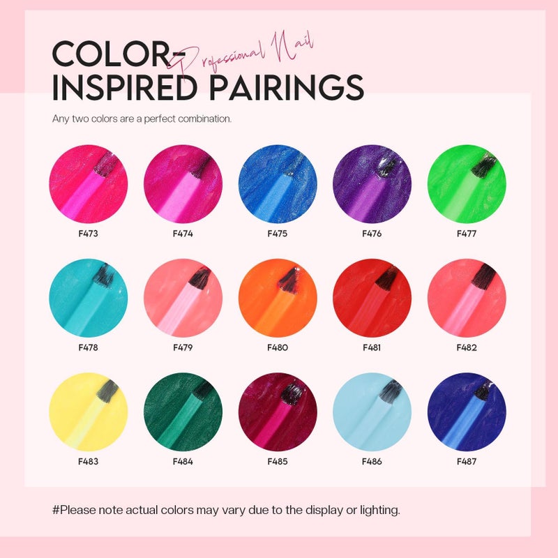 Morovan Nail Polish Set Fingernail: Shimmer Glitter Air Dry 15 Bright Colors 0.27oz Neon Regular Nail Polish Kit Finger Nail Set Gift for Women Spring Summer - Image 4