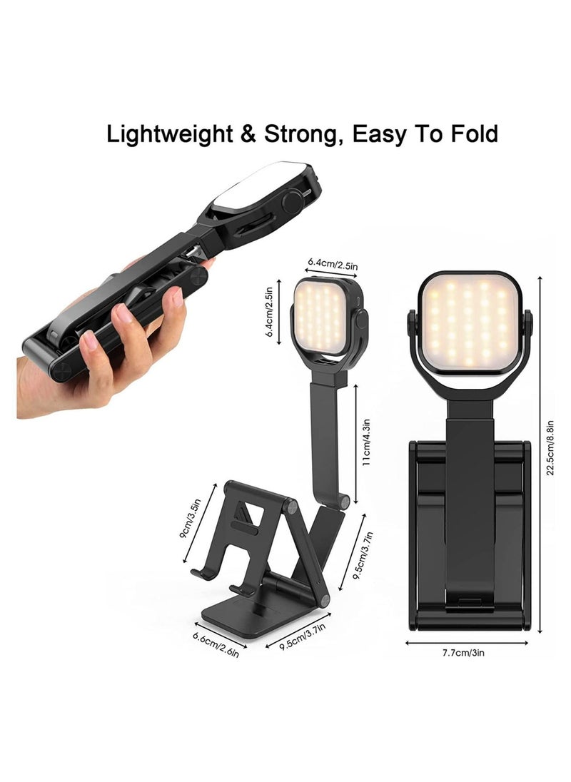 Generic - LED Ring Light with Tripod Stand Phone Holder for Video Dimmable Desk Makeup Ring Light for Photography Shooting with 3 Light Modes 10 Brightness Level - Image 1