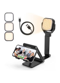 LED Ring Light with Tripod Stand Phone Holder for Video Dimmable Desk Makeup Ring Light for Photography Shooting with 3 Light Modes 10 Brightness Level