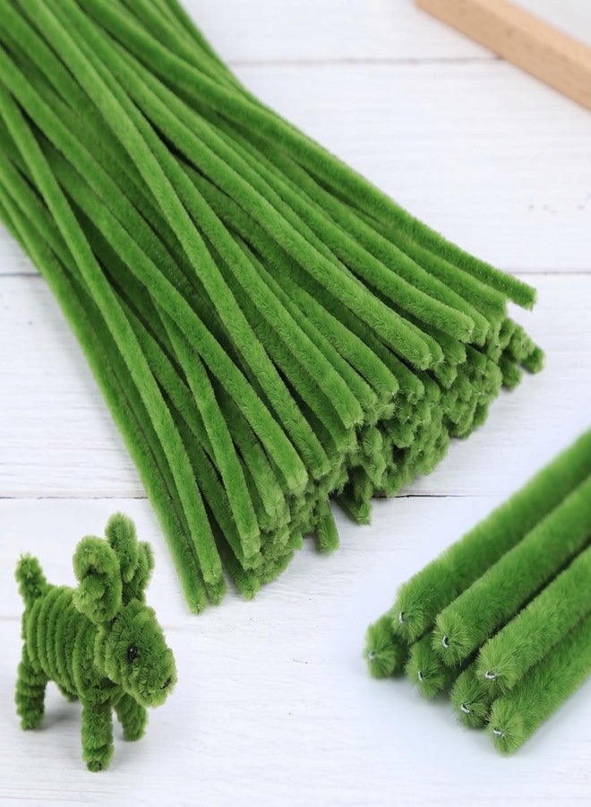 FAVORXTM Moss Green Pipe Cleaners Craft Chenille Stems (200 Pieces) for DIY Art Creative Festival Day Decorations (0.24 x 12 Inch) - Image 2