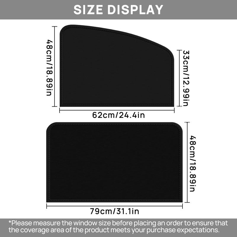 psler Car Side Window Sun Shades Magnetic 4PCS Universal Privacy Blinds Car Blackout Curtains for Camping Sleeping Nap Baby Kids Breastfeeding Changing Clothes - Image 3