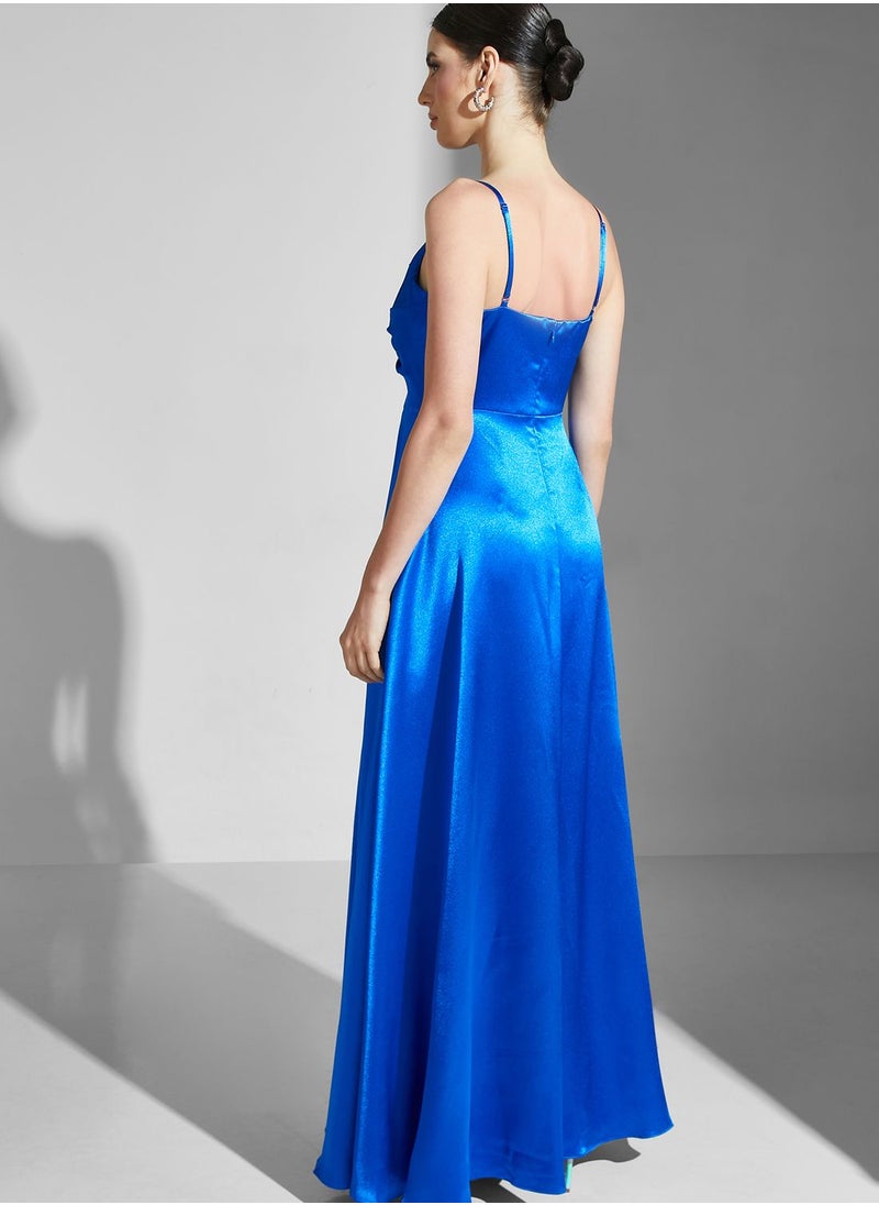 AIDAN MATTOX - Twist Front Slit Dress - Image 1