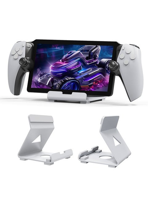 PS5 Portal Stand Tablet Desktop Stand for Playstation Portal Frosted Aluminum Alloy Handheld Game Console Holder with Anti-Slip Silicone Pad for PS5 Portal/Steam Deck/ROG Ally/Switch Console/Phone