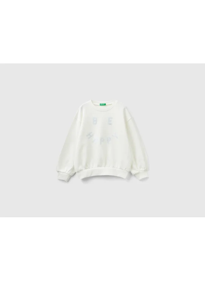 يونايتد كولورز أوف بينتيون Sweatshirt With Reversible Sequins