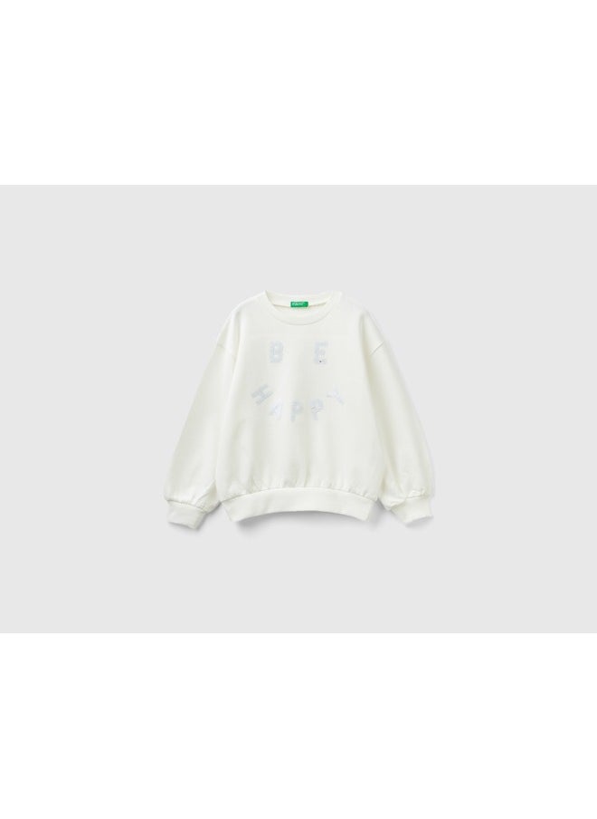 UNITED COLORS OF BENETTON Sweatshirt With Reversible Sequins  - Image 1