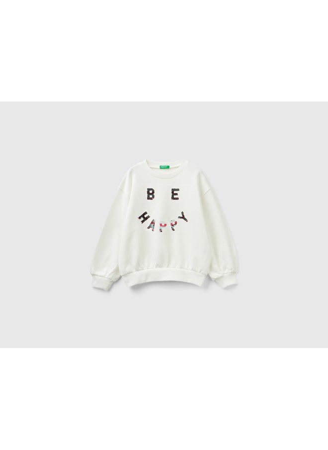 UNITED COLORS OF BENETTON Sweatshirt With Reversible Sequins  - Image 3