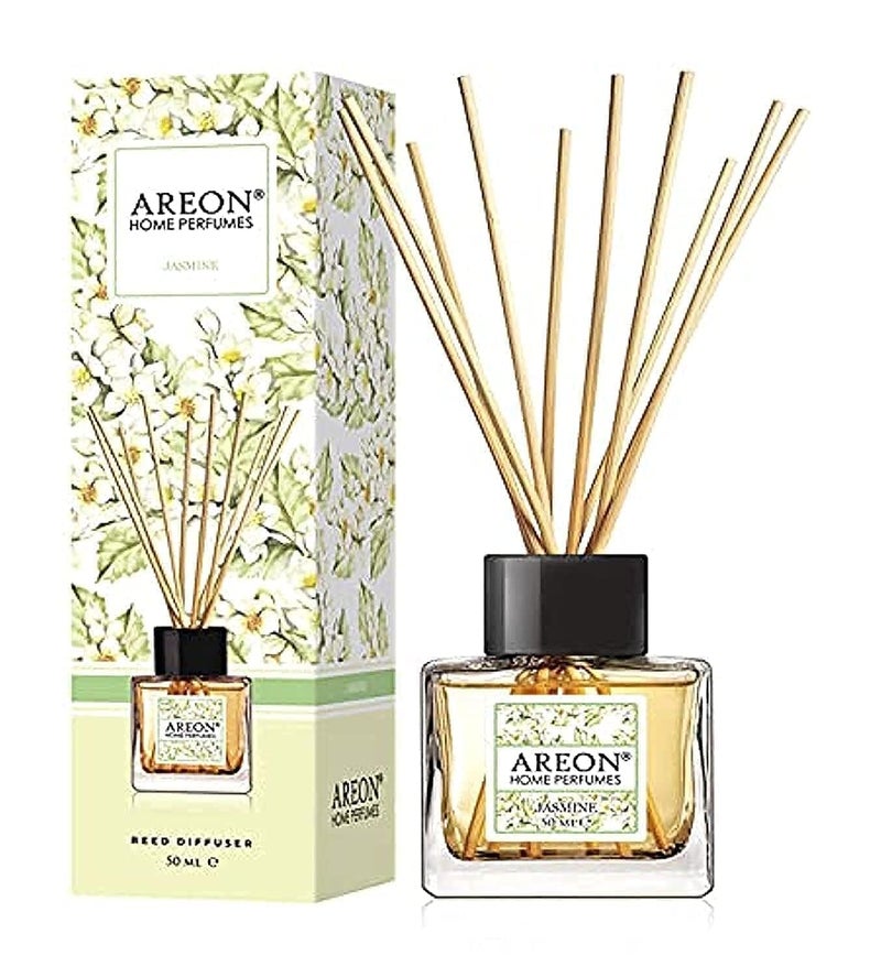 Areon Home Luxury Perfume Reed Diffuser  10 Rattan Reeds Jasmine 50 ml