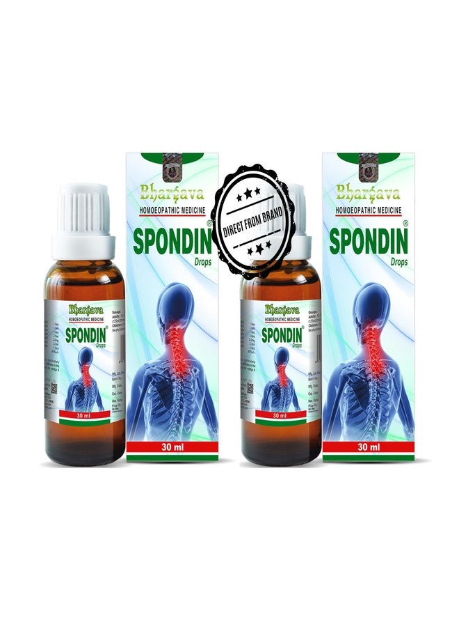 Bhargava Phytolab Spondin Drops Advanced Fast Neck Pain Relief,Effective Homeopathic Remedy for Numbness, Stiffness & Shoulder Pain 30Ml* 2 Pack - Image 1