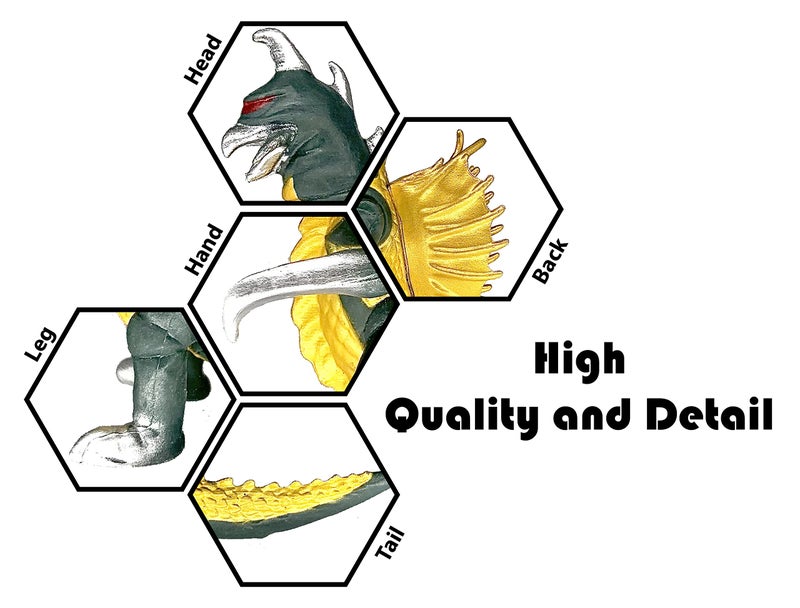 TwCare TwCare Set of 7 Godzilla Toys with Carry Bag  Movable Joint Action Figures 2021  King of The Monsters Mini Dinosaur Mothra Imago Burning Heisei Mecha Ghidorah Playsets Kids Birthday Cake Toppers Pack - Image 2