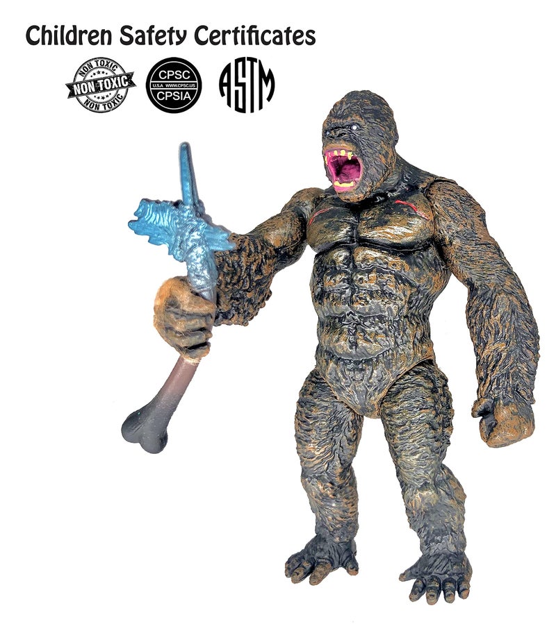 TwCare TwCare Set of 7 Godzilla Toys with Carry Bag  Movable Joint Action Figures 2021  King of The Monsters Mini Dinosaur Mothra Imago Burning Heisei Mecha Ghidorah Playsets Kids Birthday Cake Toppers Pack - Image 1