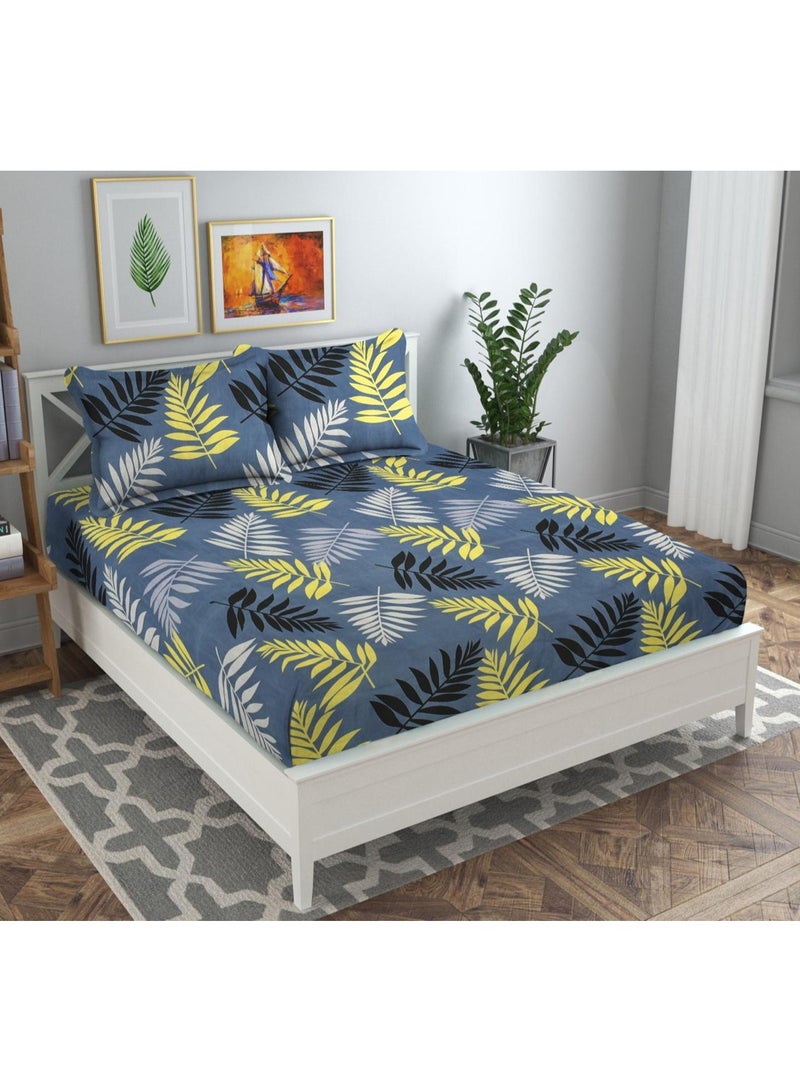 BSB HOME® Glace Cotton 180 TC Big Flower Printed Single Bedsheets with 1 King Size Pillow Cover, (60X90 Inches, 4 X 6 Feet) 148*228 cms - Image 2