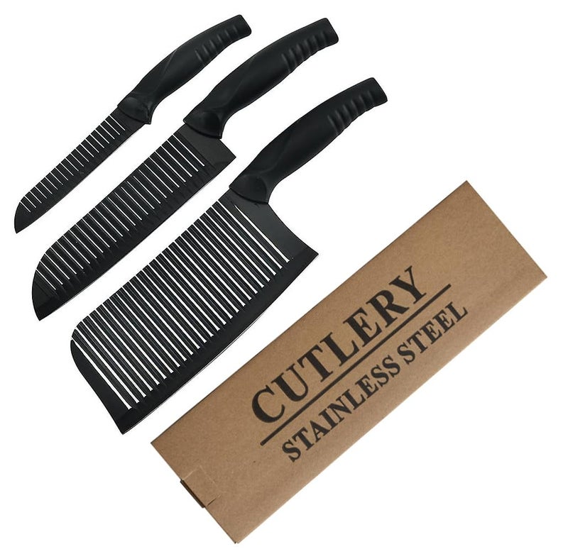 Captoola طقم سكاكين مطبخ 65 بوصة 3 قطع سكين تقشير سكين حاد للغاية سكين تقطيع اللحم سكين شيف صيني - Image 1