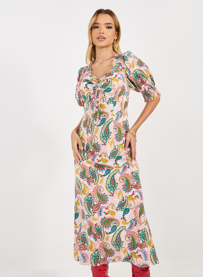 Styli Paisley Print Midi Dress  - Image 2