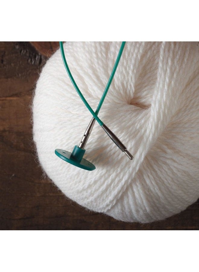 KnitPicks Options Interchangeable Circular Knitting Needle Cables - Green Cables (47" Green) - Image 3