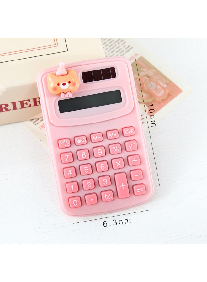 Cute Cartoon High-value Calculator For Students, Portable Computer, Mini Bunny And Bear Study Stationery