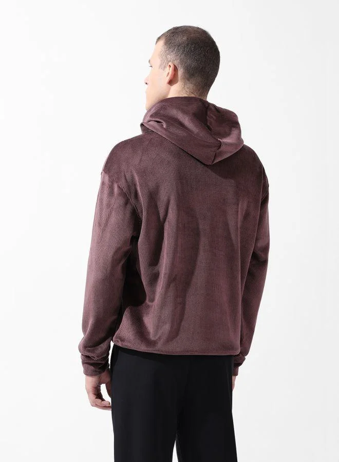 ذا انديان كراج كو Men Regular Fit Self Design Round Neck Full Sleeves Sweatshirt