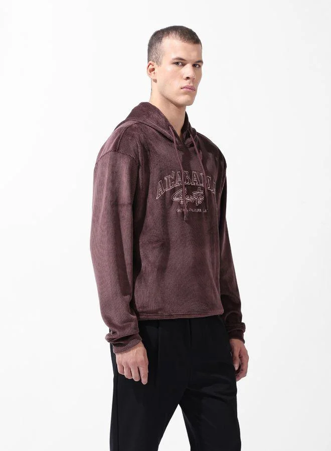 ذا انديان كراج كو Men Regular Fit Self Design Round Neck Full Sleeves Sweatshirt
