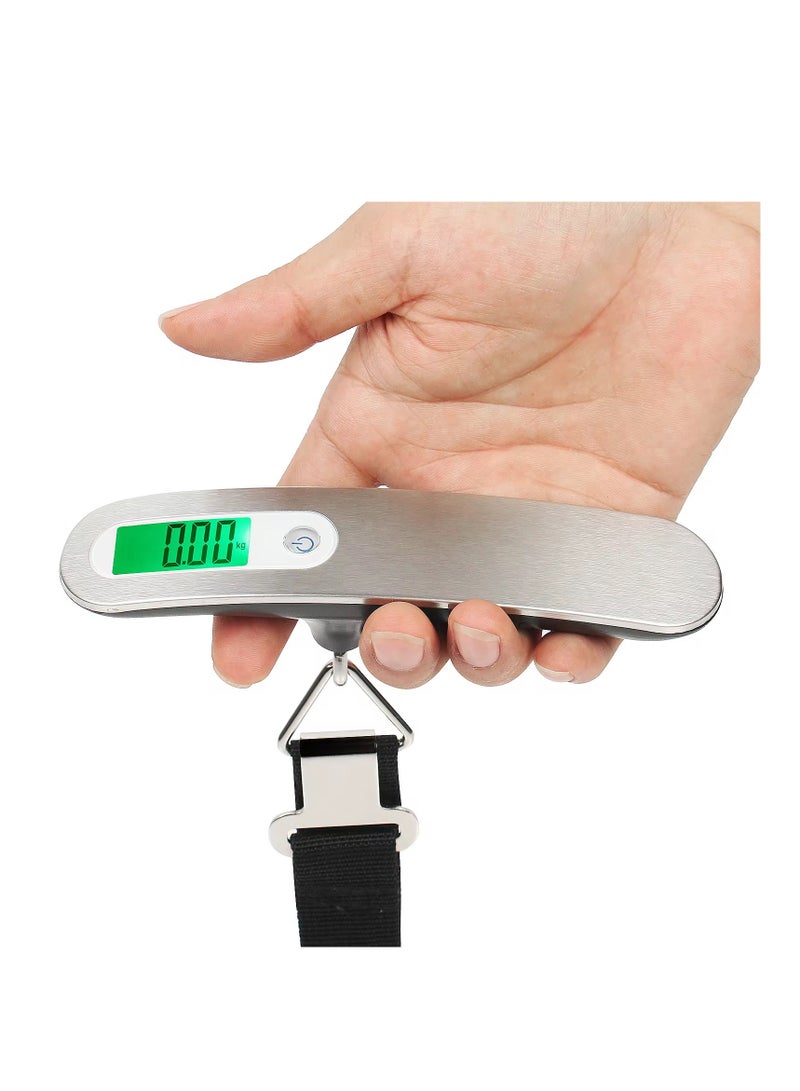 Glowudz Portable Digital Hand Hanging Travel Luggage Scale Stainless Steel  - Image 2