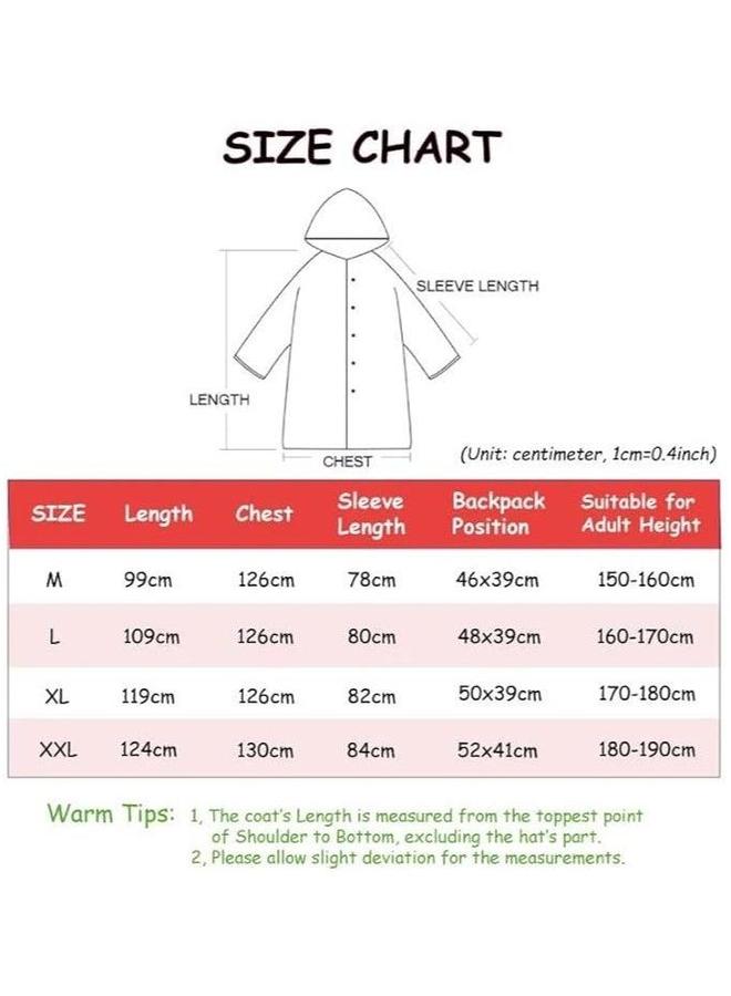 HALAMODO Rain Poncho for Adults, EVA Raincoat Women and Men, Reusable Jacket, Waterproof Packable Raincoat, Hooded Elastic with Long Sleeves, Family Fishing Travel - Image 4