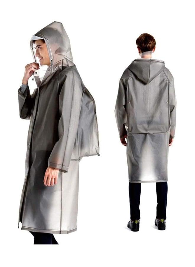 HALAMODO Rain Poncho for Adults, EVA Raincoat Women and Men, Reusable Jacket, Waterproof Packable Raincoat, Hooded Elastic with Long Sleeves, Family Fishing Travel - Image 1