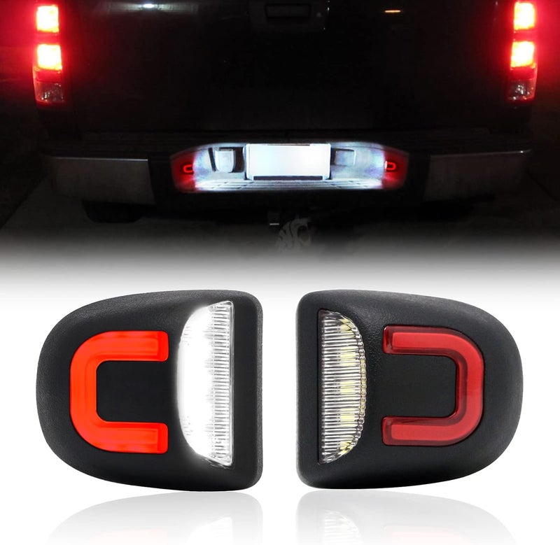 R&F Auto مصباح لوحة الترخيص LED أحمر على شكل حرف U من متوافق مع سيارات Silverado & Sierra 1500 2500 3500 HD/Avalanche/Tahoe/Suburban/Traverse/Yukon/Yukon XL/Escalade & ESV/EXT Pickup Tag Lamp - Image 1
