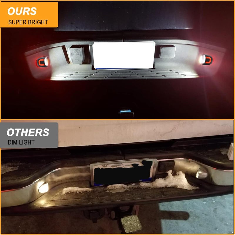 R&F Auto مصباح لوحة الترخيص LED أحمر على شكل حرف U من متوافق مع سيارات Silverado & Sierra 1500 2500 3500 HD/Avalanche/Tahoe/Suburban/Traverse/Yukon/Yukon XL/Escalade & ESV/EXT Pickup Tag Lamp - Image 4