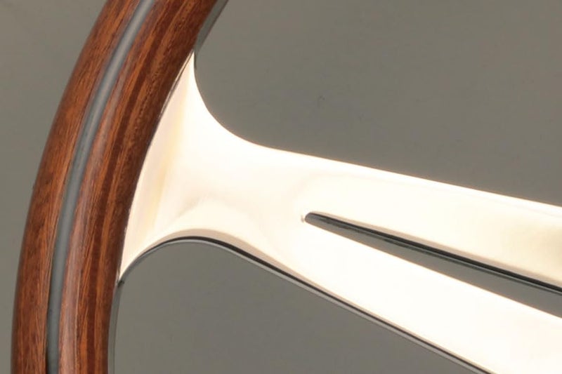 Nardi Steering Wheel - Classic - 390 mm (15.35 inches) - Wood with Polished Spokes - Part # 5061.39.3000 - Image 2