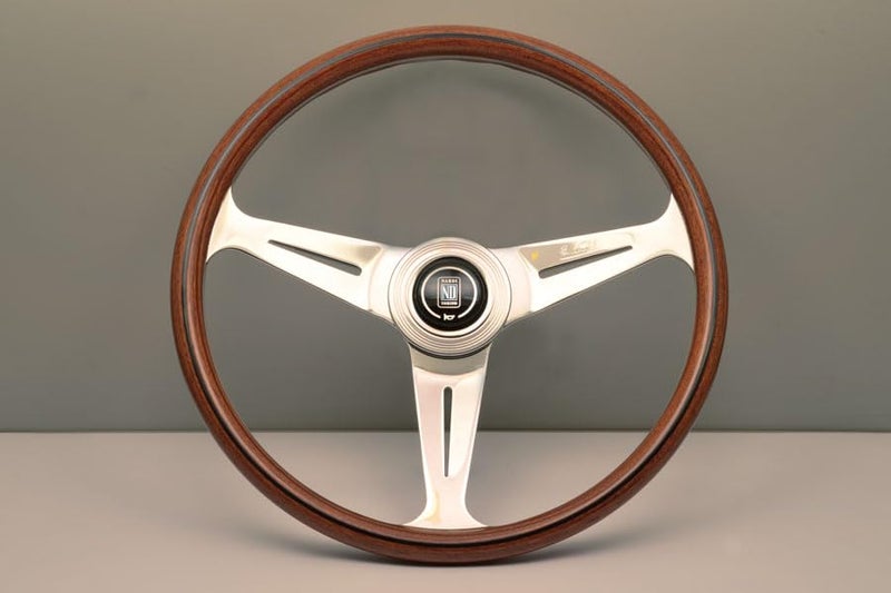 Nardi Steering Wheel - Classic - 390 mm (15.35 inches) - Wood with Polished Spokes - Part # 5061.39.3000 - Image 1