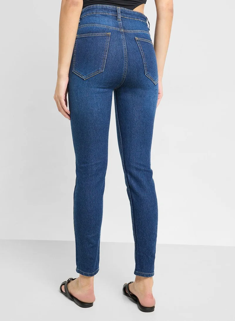 Ginger Navy Skinny Fit Jeans for Women | Best Price UAE