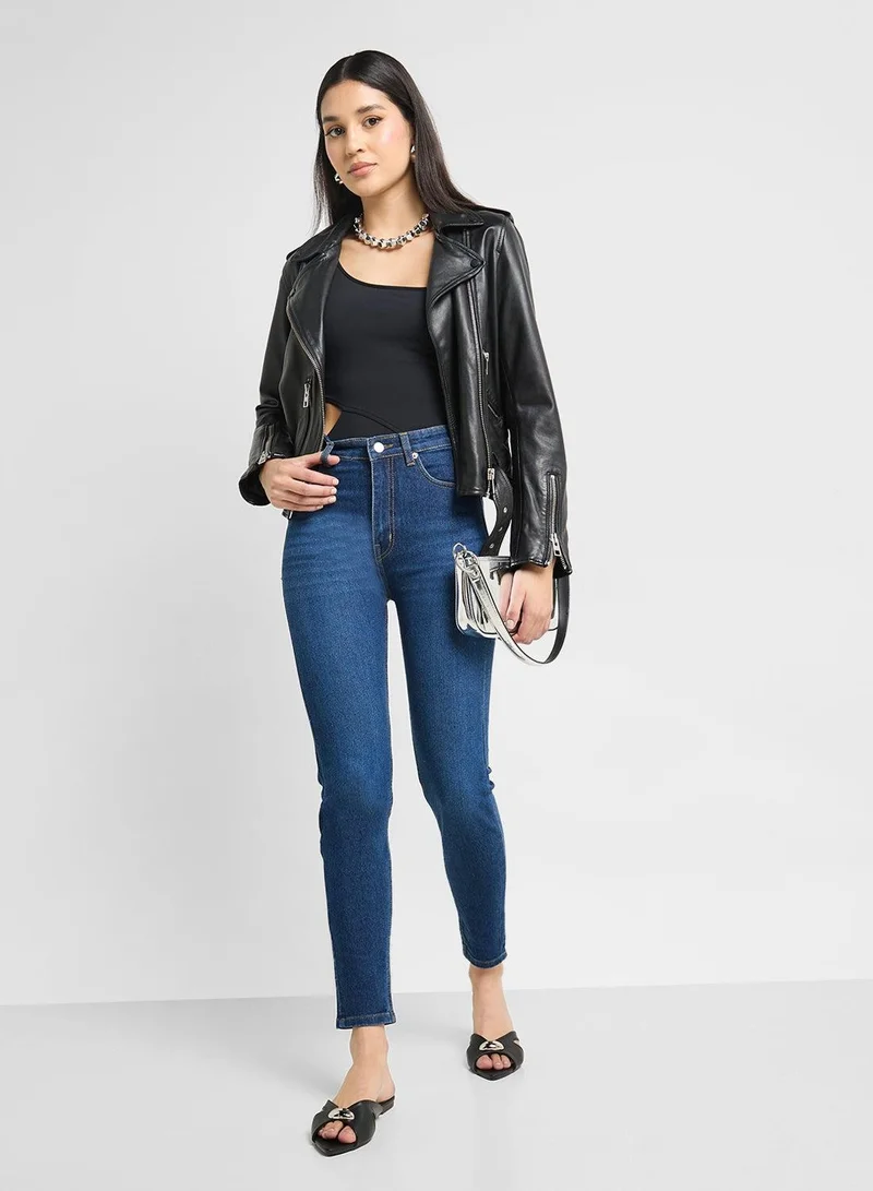 Ginger Navy Skinny Fit Jeans for Women | Best Price UAE