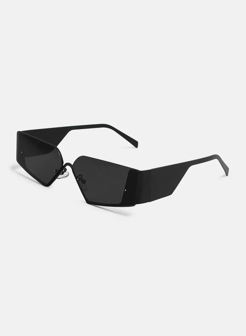 Haute Sauce  Women's The Electra Shield Sunglass - Onyx Black for Women | Best Price UAE