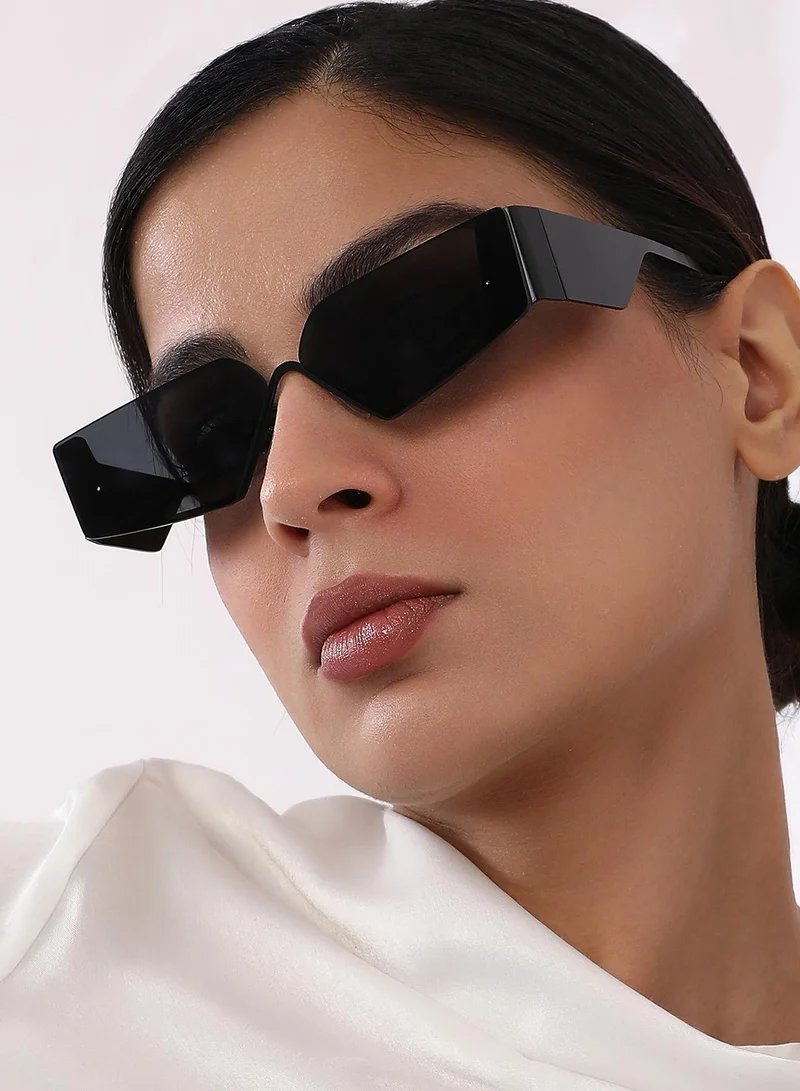 Haute Sauce  Women's The Electra Shield Sunglass - Onyx Black for Women | Best Price UAE